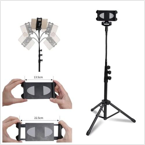 360° Rotating Tripod Floor Stand for iPhone iPad Mini iPad Air iPad Pro Tablet Mount For All 4.7-12.9 Inch Tablets
