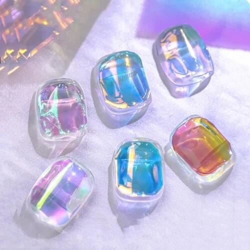 Japanese Nail Art Aurora Ice Cube Cellophane Large Colorful Transfer Paper Laser Jewelry Candy Paper diy5 Color Sticker