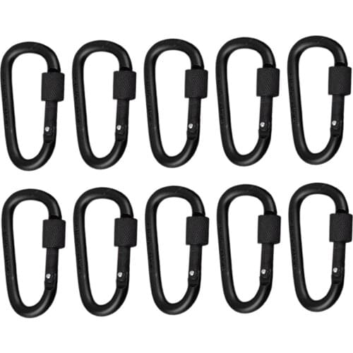 10pcs Small Carabiner Clips Hiking Keychain Travel D-Ring Snap Hook Fishing