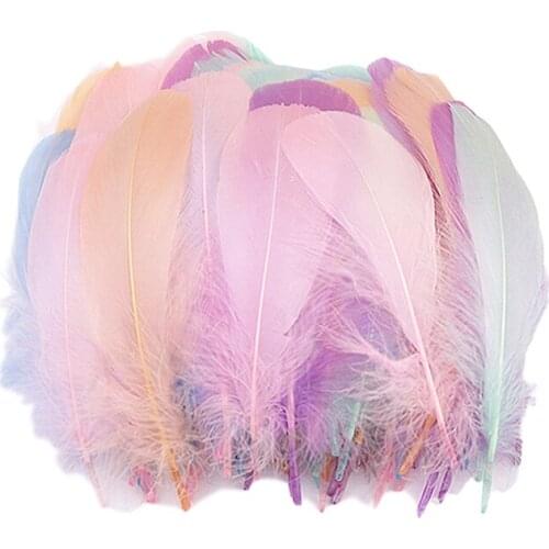 100pcs goose feathers DIY feathers for jewelry making hat wedding decoration plumas accessories clothes plumes material 13-20CM