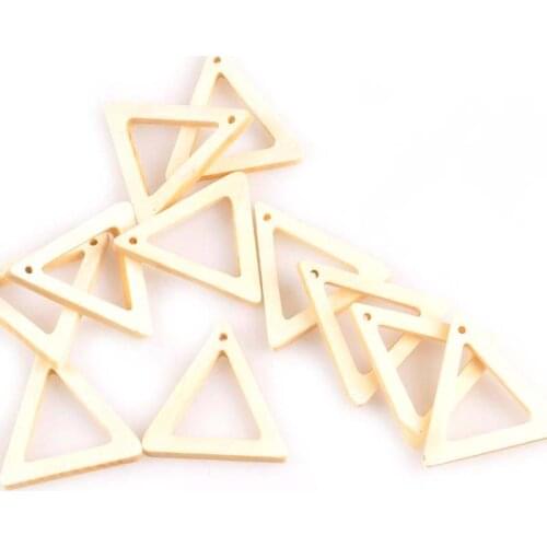 35x34mm Trillion Shape Wooden Crafts For Pendant Earring Jewelry Decoration 30pcs DIY Scrapbookings Wood Embellishments M1784