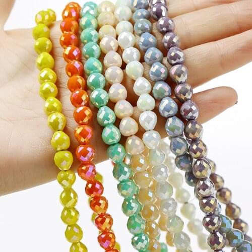 35 Pcs/lot New Product 8mm Strawberry Faceted Beads for Jewelry Making Jewelry Accessories Diy