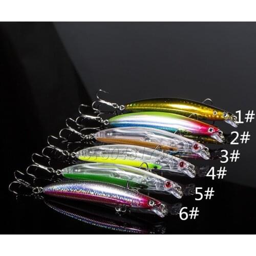 6 pcs/lot avaible wobble minnow fishing lures 9cm/9.8g Artificial Bait Fishing Lure for carp fishing