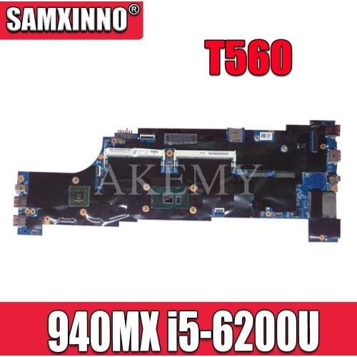Akemy For Lenovo ThinkPad T560 W560S P50S Laotop Mainboard FRU:01AY303 Motherboard with 940MX i5-6200U