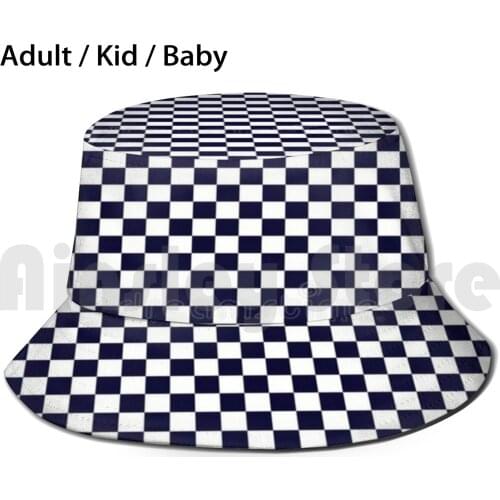 B&W Squares Sun Hat Foldable UV Protection Square Bob Cartoon Sponge Squidward Yellow Funny Patrick White Fun New