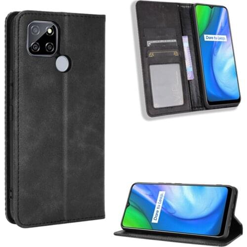 For OPPO Realme V3 Case Luxury PU Leather Wallet Magnetic Adsorption Case For Oppo Realme V3 V 3 RealmeV3 Protective Phone Bags