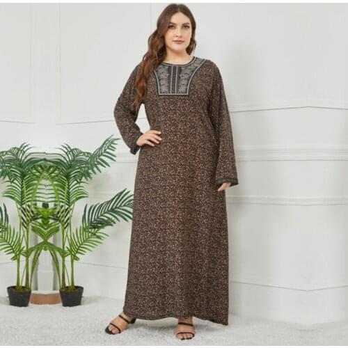 Eid Muslim Simple Plain Printing Dress for Woman Abaya Islamic Tradition Clothing Female Arab Robe Djellaba Turkey Caftan Dubai