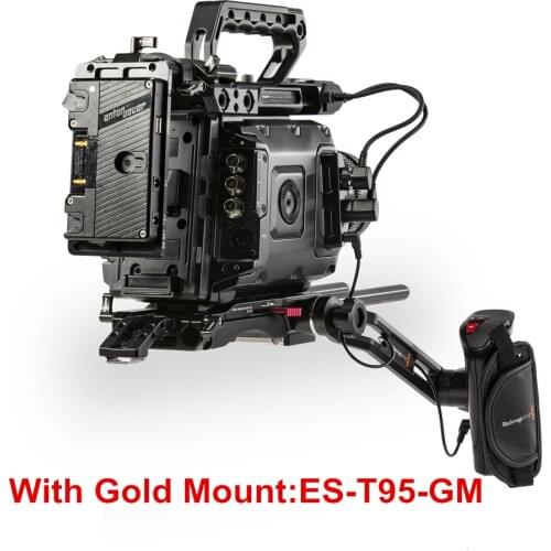 Tilta ES-T95 Camera Cage For BlackMagic URSA Mini Pro Quick Release Baseplate Extension Arm V-Mount/Gold Mount Battery Plate