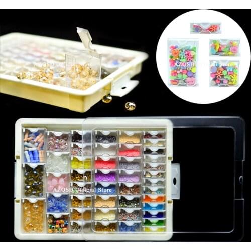 Drill Containers for Diamond Painting Mosaic Tool Accessories Plaid Jewelry Diamond Embroidery Transparent Storage Box