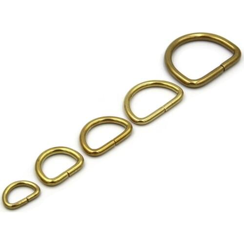 Brass Opened D-Ring D Loop For Leather Goods