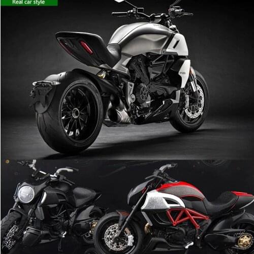 Hot 1:12 scale Ducatis Diavel metal model with light and sound diecast pull back motorcycle vehicle alloy toys collection