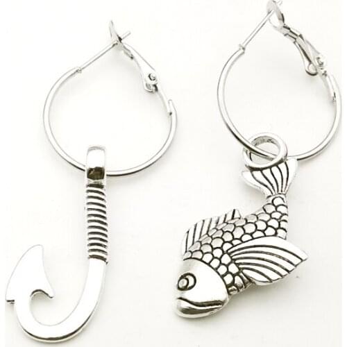 Fashion Creative Irregular Earrings Fish Hook Goldfish Pendant Ear Rings Charm Animation Fine Jewelry Hoop Gift for Women