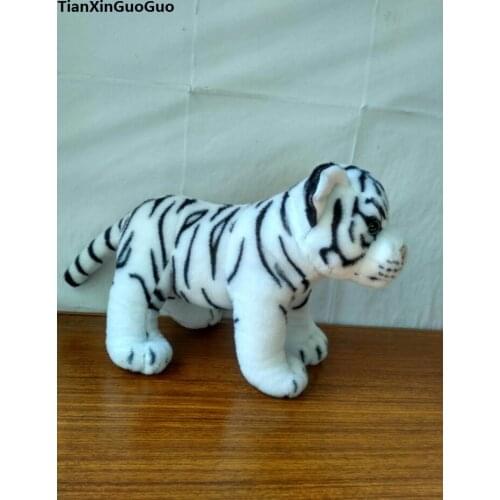 Lovely baby tiger plush toy cartoon standing white tiger about 30x20cm soft doll baby toy ,birthday gift b2829
