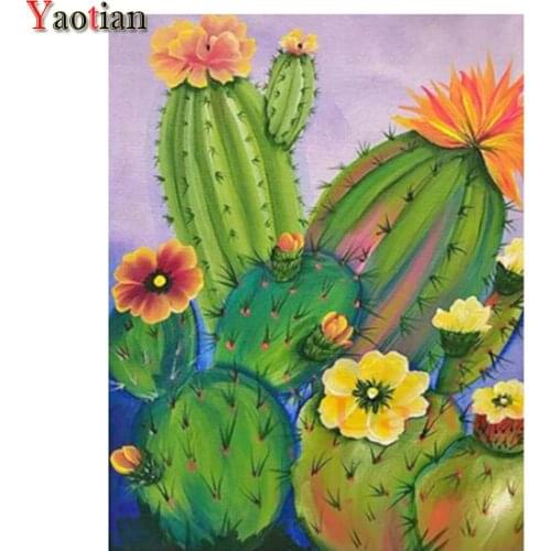 Full Square Drill 5D Diamond Painting Kit Cactus DIY Diamond Embroidery Sale Flower plant Handmade Gift Home Decoration New