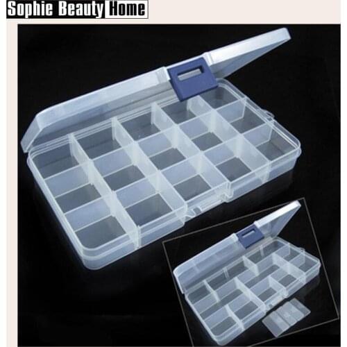 2018 New Arrival Real Diamond Mosaic Tool 10/15 Grids Guitar Picks Box Clear Plastic Storage For Plectrum & Accessories
