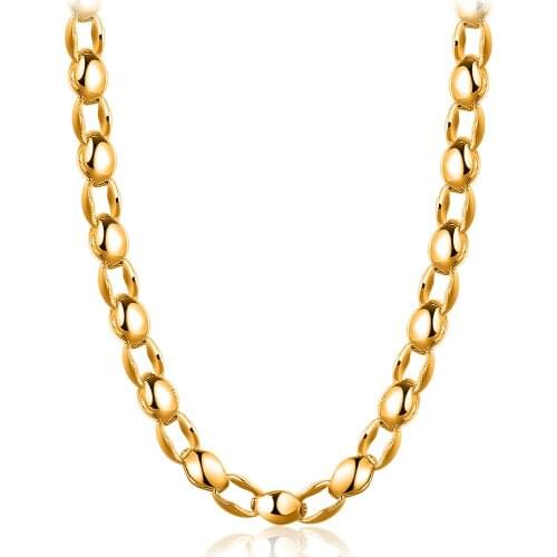 Top Quality European Length 50cm Simple Necklace For Women Men Gold Color Male Chain Necklaces Party Jewelry