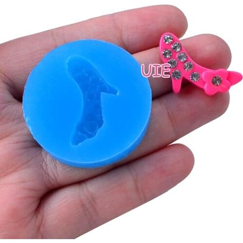 FYL239U 21.8mm x 19.mm High-heeled Shoes Silicone Mold Fondant Cake Decoration Candy Resin Clay Earrings Necklace Craft Soap