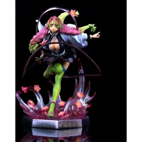 Demon Slayer Kanroji Mitsuri Statue PVC Action Figure Toy 210mm Kimetsu no Yaiba Anime Figurine Toys
