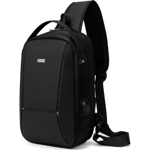 WIERSOON Anti-theft Shoulder Bag Messenger Bags Male Waterproof Short Trip Chest Bag Pack Multifunction Crossbody Bag for Men