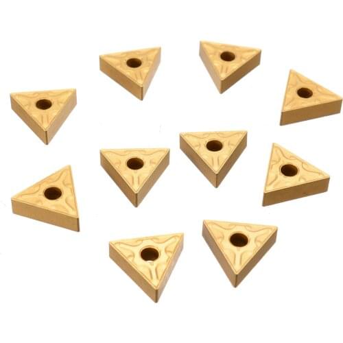 10Pcs TNMG160404 Lathe Turning Tool CNC Carbide Inserts Cutting Blade For Lathe Turning Tool Lathe cutter