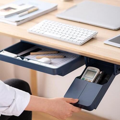 Drawer Storage Box Self Stick Pencil Tray Stand For Pens Under Desk Storage Drawer Hidden Table Drawer Box Home Organizer Box