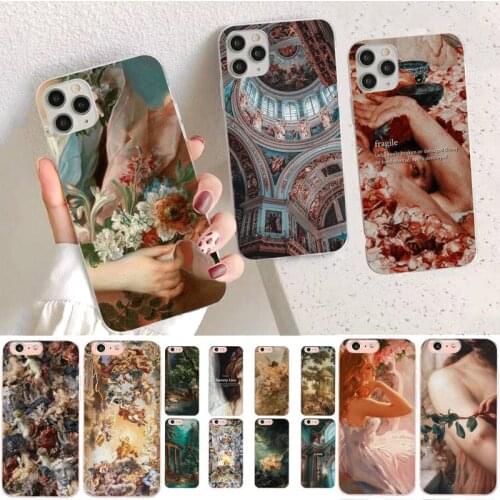 YNDFCNB Renaissance art Painting Phone Case for iPhone 11 12 pro XS MAX 8 7 6 6S Plus X 5S SE 2020 XR case