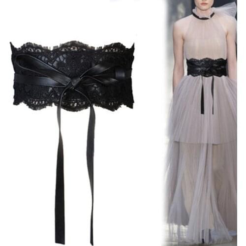 2020 Winter Fashion Elastic Lace Female Dress Coat Corsets Peplum Belt Waistband Waist Skirt Apparel Accessory