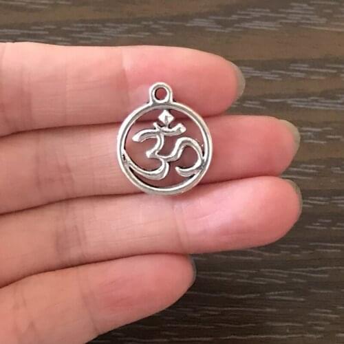 12PCS DIY Jewelry Making Yoga Charms Zinc Alloy OM Yoga Pendant for Charm Bracelet Necklace Earrings Zipper Pull Book Mark