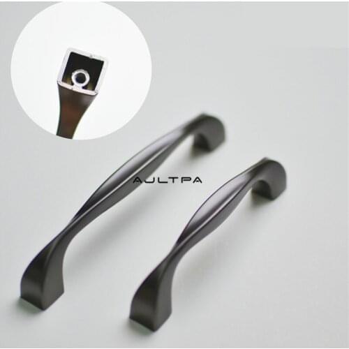 30Pcs Modern Black Cabinet Handle Zinc Alloy Kitchen Cabinet Cupboard Door Knobs Wardrobe Drawer Pulls