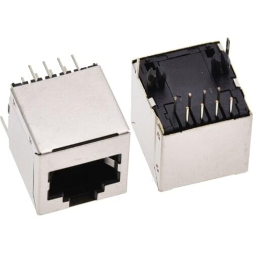 EziUsin Vertical 8P8C RJ45 5224 network connector socket interface cable shielded 5224-8P8C Ethernet port socket transposon