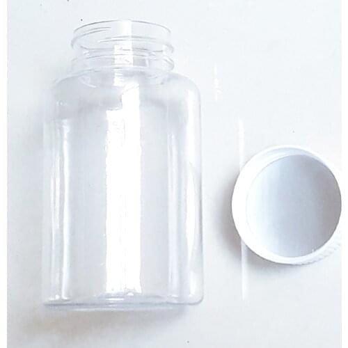 Capsules Pill Bottle Container 100 Capsules Empty Bottle 150ml Capacity Pet Transparent Bottle With Aluminum Foil Plastic Bottle