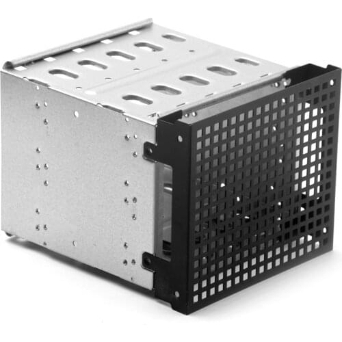 Hard Drive Cage 5.25 Inch To 5x 3.5 Inch Bracket With 12 Cm Fan Space Hard Drive Disk Tray Box For Computer Accessories