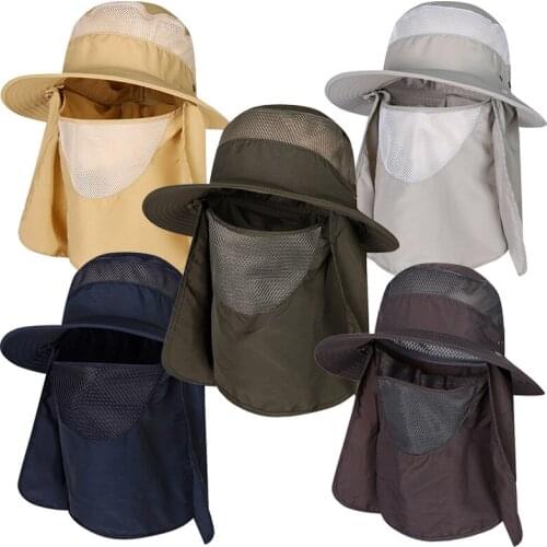 Summer Sun Breathable Fishing Hat UV Protection Wide Brim Farmer Gardener Cap Baseball Cap For All Outdoor Sports