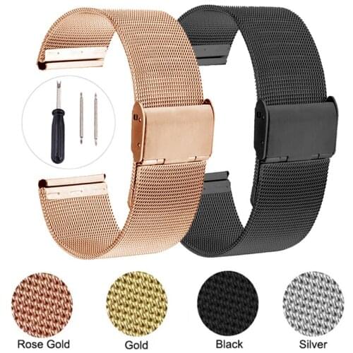 Milanese Stainless Steel Strap For Garmin Venu GarminMove 3 GarminActive S Vivoactive 4 Band Bracelet 20mm 22mm Wrist Watchbands
