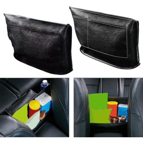 Multifunction Faux Leather Car Between Seat Hanging Storage Bag Auto Accessory