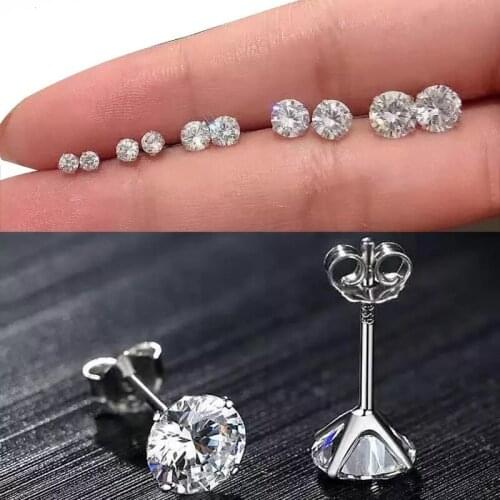 Fashion Zircon Piercing Stud Earring For Women Party Wedding Jewelry Pendientes Accessories eh1193