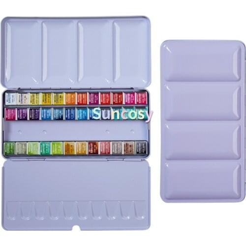 Superior Artist 12 24 36 48Colors Solid Watercolor Paints Set Tin box Professional Water Color for Drawing Aquarell Art Supplies
