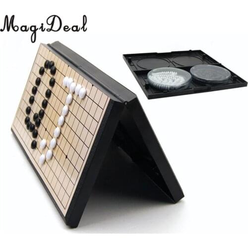 Magnetic Go Game Weiqi Chess Set With Single Convex Magnetic Plastic Stones Kids Educational Toy Goban Board Game Puzzle Toy