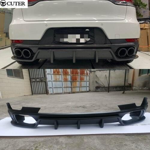 Newest Carbon fiber FRP rear bumper diffuser lip for Porsche MACAN car body kit 14-19