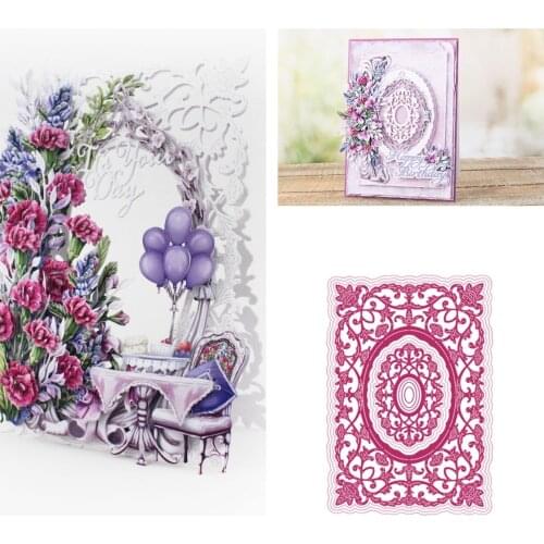 New for 2021 Arrive Anniversary Frame Metal Cutting Die Scrapbook Embossed Paper Card Album Craft Template Cut Die Stencils