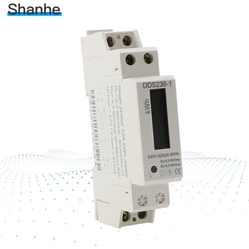 DIN-Rail Kilo Watt Hour kwh Single Phase Energy Meter DDS238-1 LCD 5(32A) 230VAC