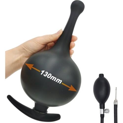 Super Long Huge Inflatable Anal Plug Anus Vagina Dilator Large Butt Plug Dildo Pump Ass Deep Stimulation Sex Toys For Men Women
