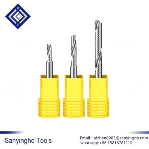 Free shipping 5pcs/lots 3.175mm one flute spiral milling cutter cnc end mill CNC engraving machine PVC engraving cutter head