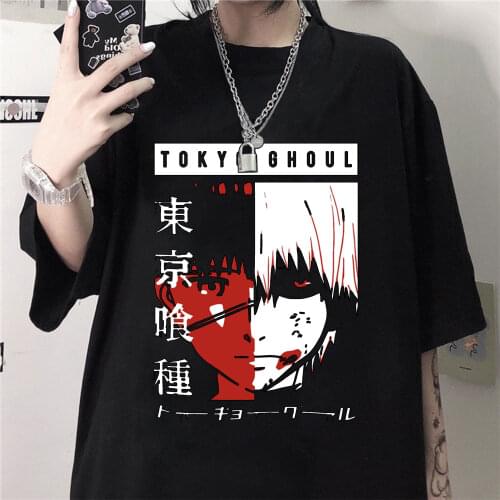 Tokyo Ghoul Anime Manga T Shirt New Funimation Kaneki Ken Cartoon Nice Loose T-shirt Women Cotton T Shirt Camiseta de mujer