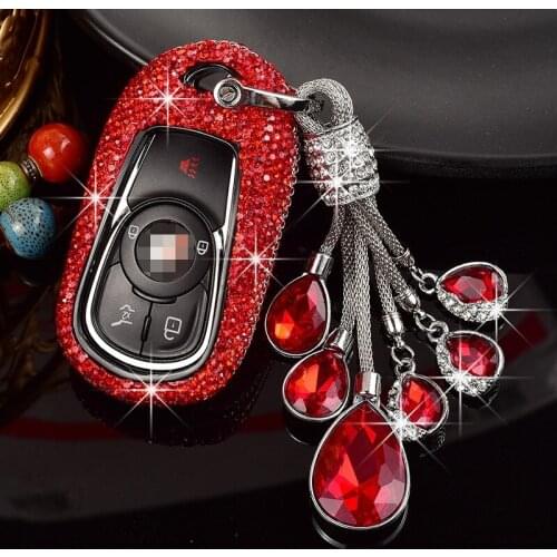 High Quality Rhinestones Full Diamond Car Key Case Key Shell For Buick Lacross Envision Regal GL6 GL8