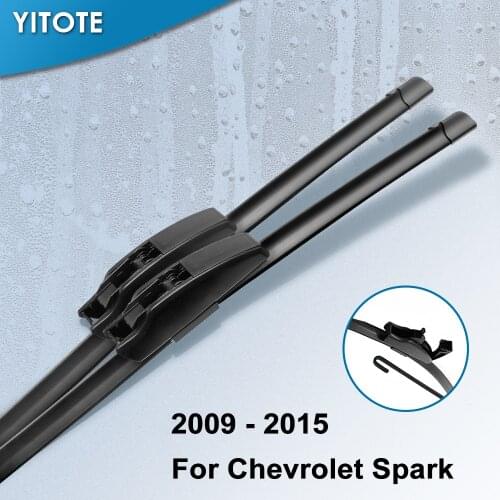 YITOTE Windscreen Wiper Blades for Chevrolet Spark M300 Fit Hook Arms 2009 2010 2011 2012 2013 2014 2015