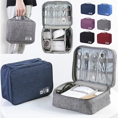 1pc Multi-function Digital Product Storage Bag Portable USB Cable Earphone Charger Storage Bag