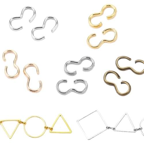 100pcs 4*8mm Copper Connectors Clasps Hooks For Diy Necklace Bracelet Fidnings Metal Hooks Jewelry Making Accessories Supplies
