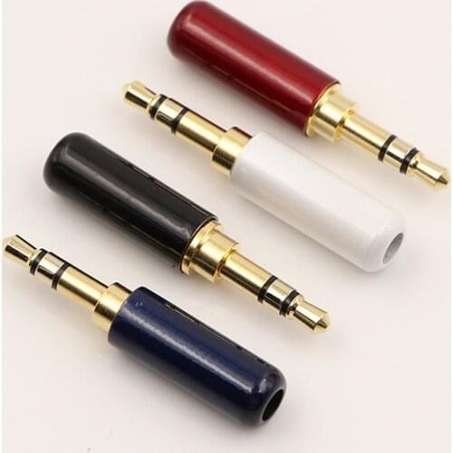 2pcs/lot 3.5 mm Plug Audio Jack 3 Pole Gold Plated Earphone Adapter Socket For DIY Stereo Headset Earphone Headphone For Repair