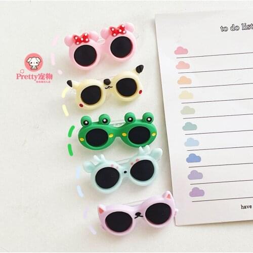 20pcs New Pet Cute Cartoon Glasses Decorative Hairpin Pet Dog Bowknot Puppy Hairpin Cat Teddy Pet Hair Accessories Pet Supplies